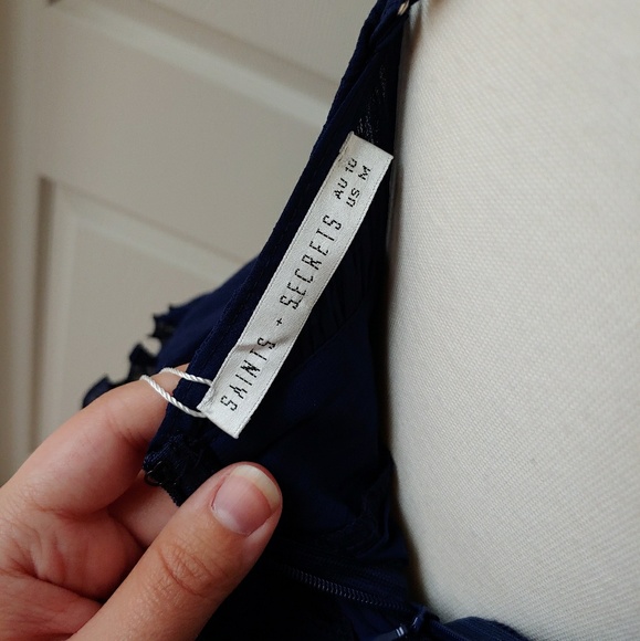 SOLD! Saints + Secrets Ruffle Backless Dress - Picture 8 of 8